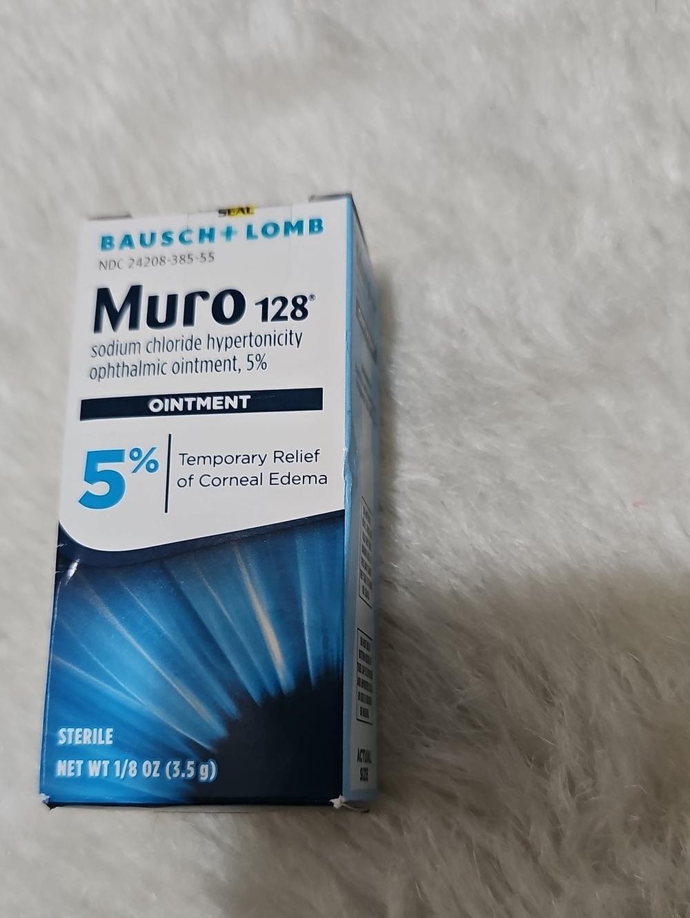 Bausch + Lomb Muro 128 5% Ophthalmic Ointment - Blue